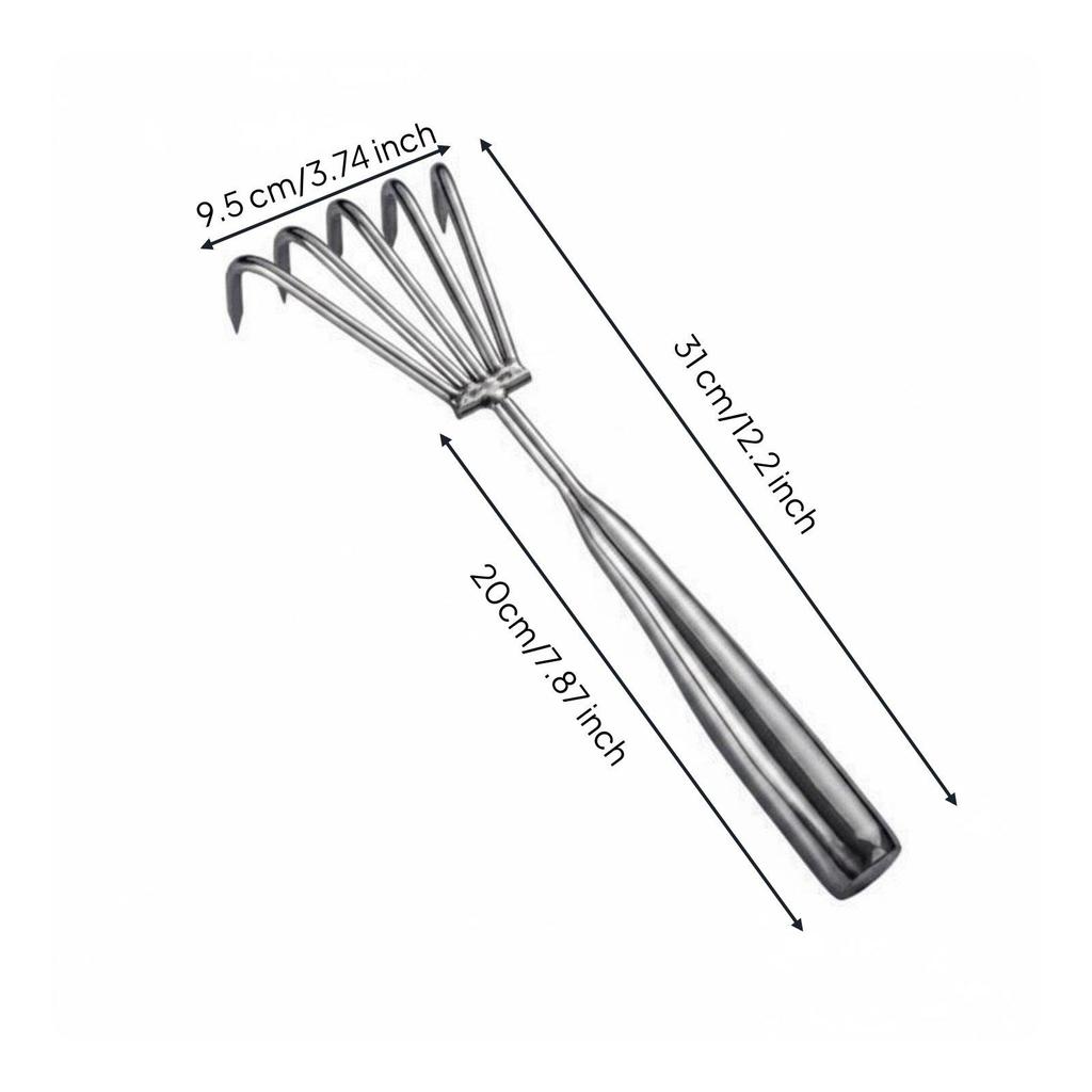 Stainless Steel Rake Portable Clam Digging Tool Rust Resistant Crab for Sea