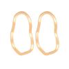 Euramerican Irregular Geometric Earrings Wave Hollow Out Simple Style Women Fashion Collocation Party Accessories