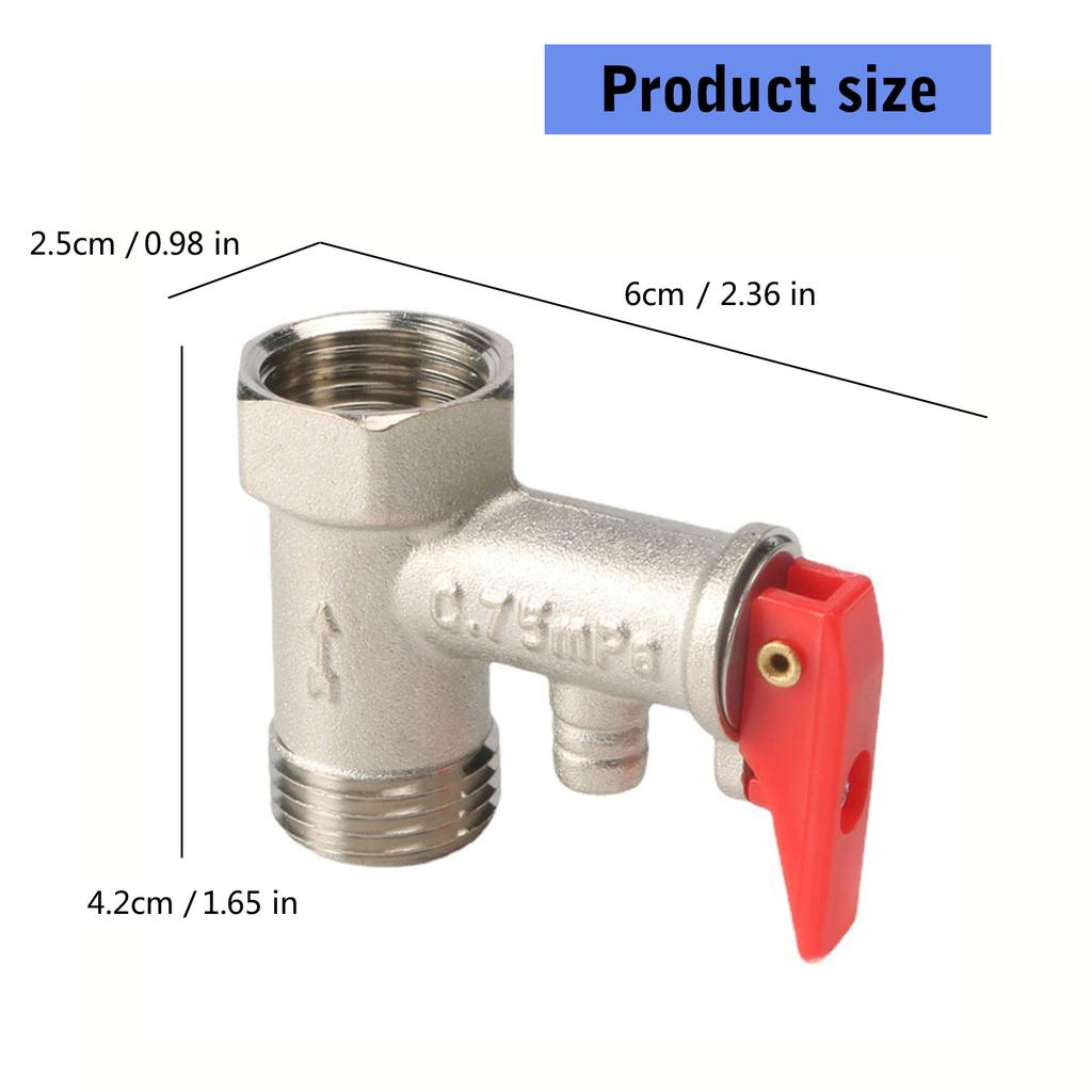 Electric Water Heater Pressure Relief Valves Copper Safety Valves Pressure Reducing Valves for Electric Water Heater System