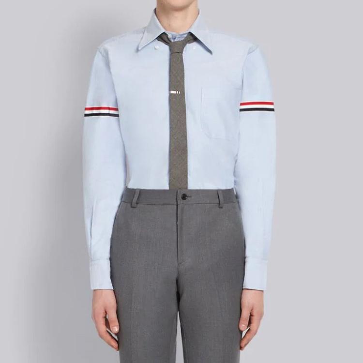 THOM BROWNE Long Sleeved Grosgrain Armband Shirt MWL150E-00139-480