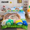 Счастливой Пасхи Яйцо Кролик Король Королева Пододеяльник Мультфильм Милый Кролик Постельное белье Комплект Домашних Животных Одеяло Чехол Полиэстер Одеяло Покрывало