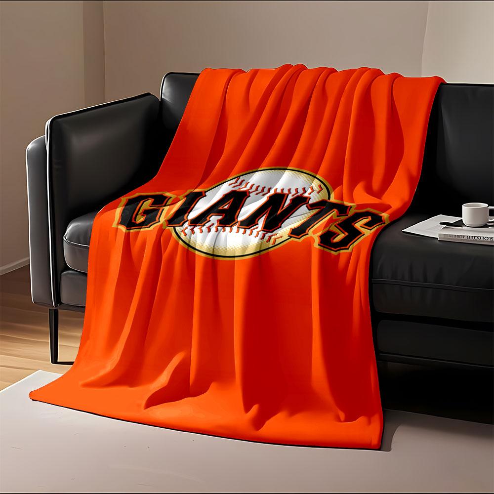 "Orange Giants Baseball Design" print blanket soft and cozy perfect for the living room bed sofa or a nap,gift