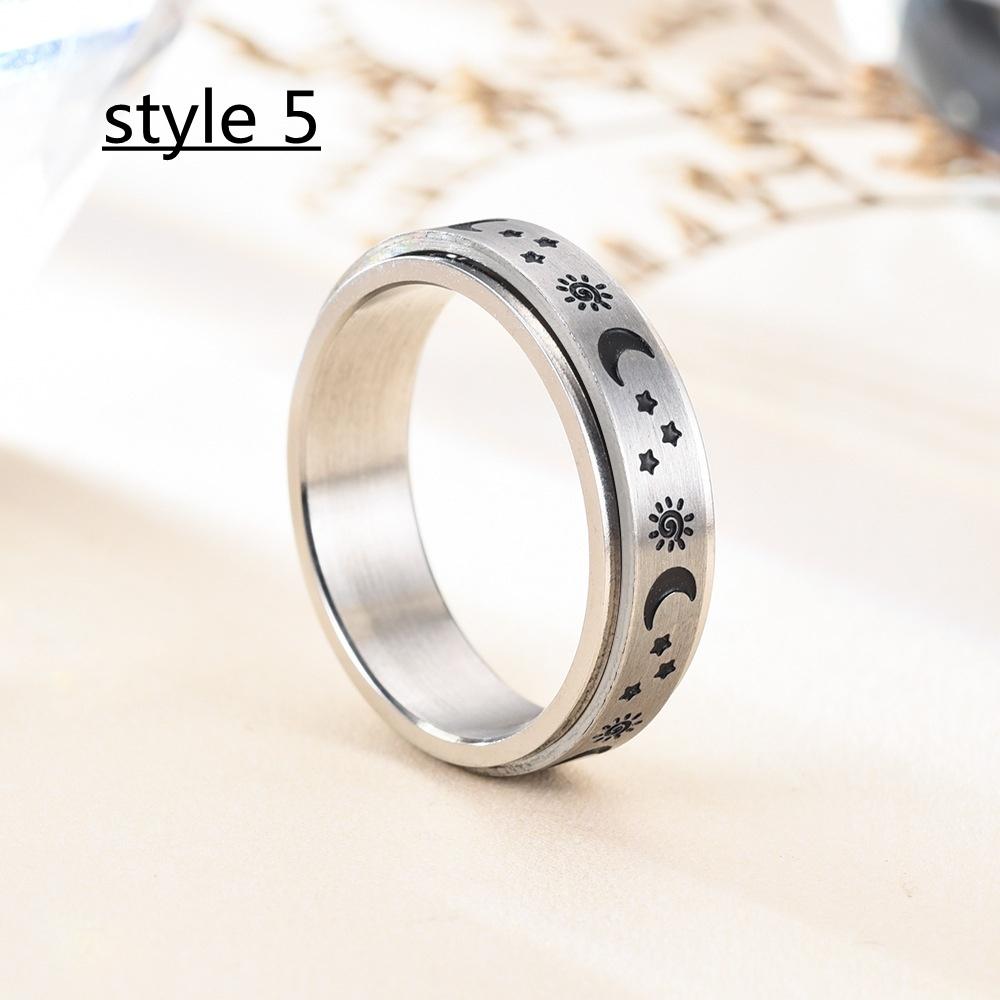 Anxiety Ring Figet Spinner Rings For Women & Men Stainless Steel Rotate Freely Spinning Anti Stress Accessories Jewelry Gifts