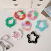 Ins Style Cute Acrylic Cartoon Keychain Holder Korea Kawaii Fruit Cupcake Star Shaped Decor for Bag Pendant Hook Key Hanging