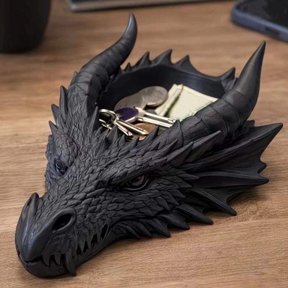 Multi Functional Dragon Head Storage Tray Funny Dragon Head Ornaments Home Decorations Bedroom