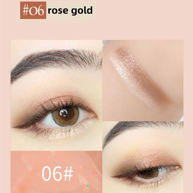 Двойные цветные блестящие тени для век, матовые тени для век, водостойкая двухцветная мерцающая косметика, инструмент для макияжа