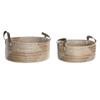 Basket Set DKD Home Decor 45 X 35 X 18 Cm Polyurethane Tropical Seagrass
