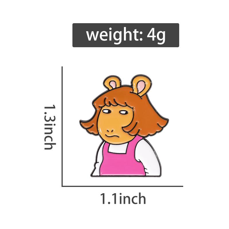 80s 90s Cartoons Girl Enamel Pins Custom Pink Clothes Girl Brooches Lapel Badges Clothes Funny Jewelry Gift for Kids Friends