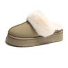 Fashion 2024 New Warm Women's Winter Thick-soled Short Plush Ankle-length Casual Toe-cap Plush Cotton Slippers