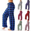 Women Pajama Pants Autumn Plaid Printed Pants Fashion Casual Wide Leg Pants Clothing Streetwear