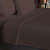 Flat Sheet In Cotton 57 Threads 180x290 Cm UNI Brown, by Soleil D'ocre