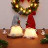 Lighted Christmas Gnome Small Light Up Plush Santa Elf with Knitted Hat Stuffed Swedish Tomte Toy for Winter Tabletop Fireplace Decor