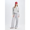 Straight Fit Long Wide Leg Sweatpants D6667ax24wn