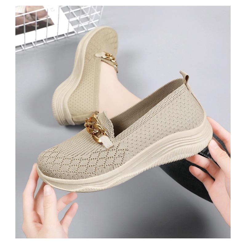 Женские лоферы 4 цветов, весенние дышащие туфли, модные повседневные туфли на толстой подошве, туфли для мам