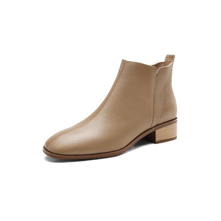 Модная осенняя женская обувь из натуральной кожи, повседневные короткие ботинки для женщин, модные ботинки, женская обувь, низкий каблук, ботильоны, женские ботинки