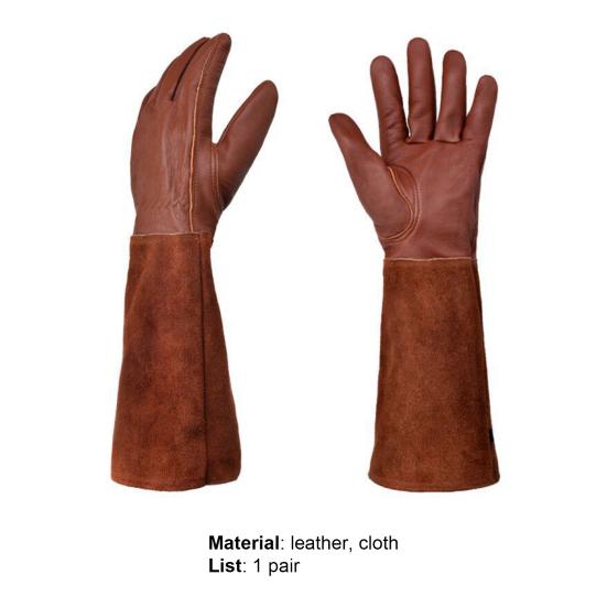 1 пара садовых перчаток, эффективная защита от царапин из искусственной кожи, практичные термостойкие защитные перчатки для посадки