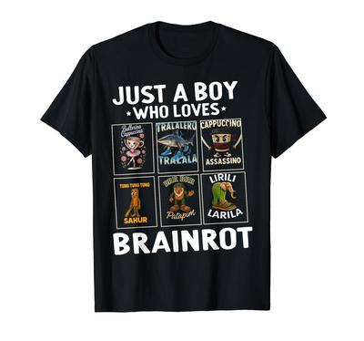 Итальянская футболка 'Brainrot'