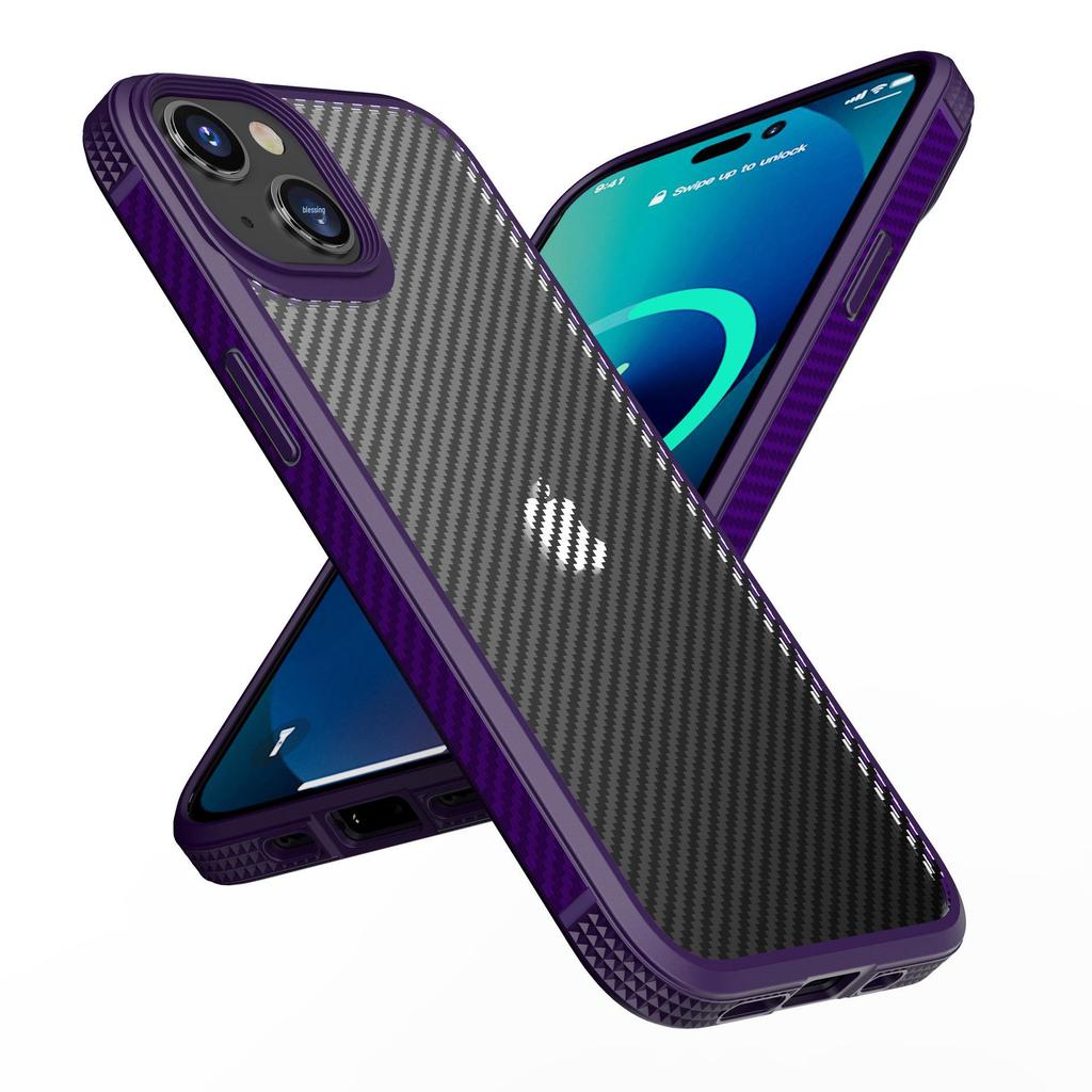 Защитный чехол из углеродного волокна для iPhone 14/15 Pro Max от падений