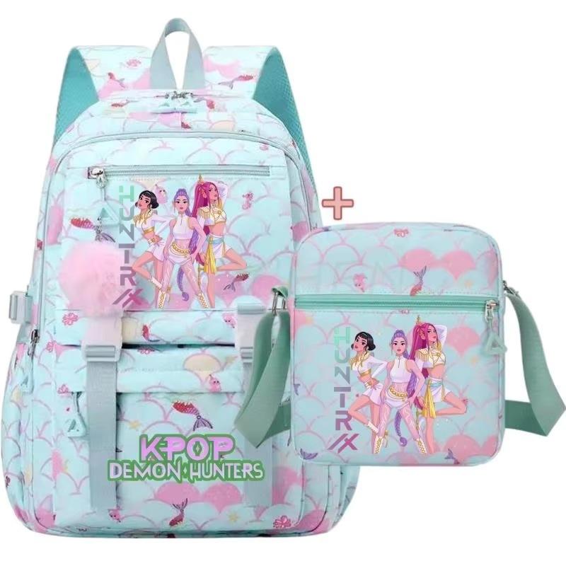 KPop Demon Hunter Style Women's Backpack Large Capacity College Middle High School Bookbag Shoulder