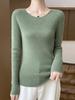 Retro Four-Thread Knit Sweater - Women's Round Neck Top for Autumn/Winter