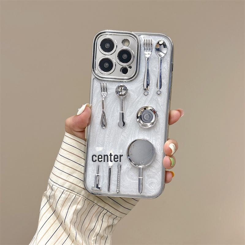 Креативный силиконовый защитный чехол для Apple 15Promax и 13, противоударный и с уникальным дизайном