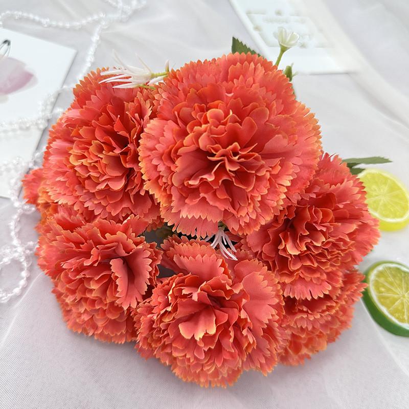 Handmade Carnation Faux Flowers For Wedding Decor And Photography Accessories