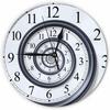 Record Vintage Wall Clock Round 10 Inch Battery Operated Black Album Disc with Blank Red Label Music Retro Quartz Silent Wooden Clocks Art Decorative