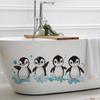 Cartoon Penguin Bathroom Bathroom Home Background Beautification Decoration Wall Stickers