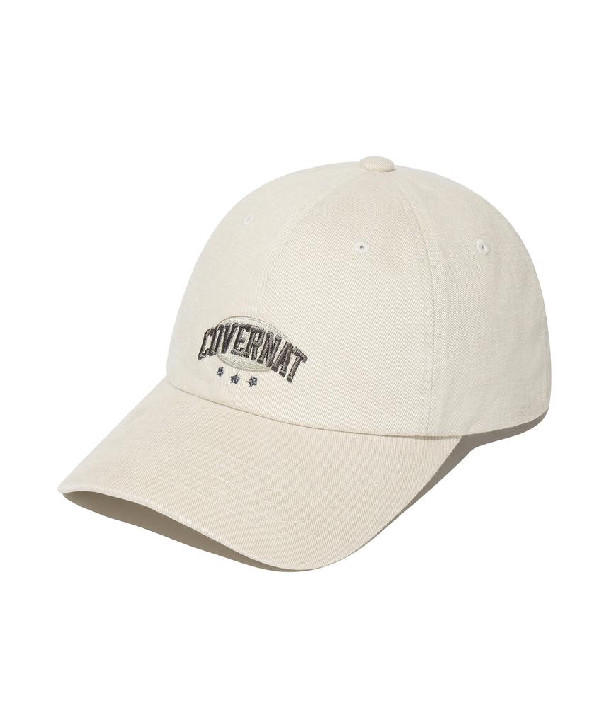COVERNAT [Standard Fit] Arch Logo Vintage Artwork Ball Cap Beige