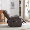 Electric Relax Chair with Stand-Up Assist, Massage and Heat Function, Adjustable Backrest and Footrest as well as Side Storage Pockets. Gray