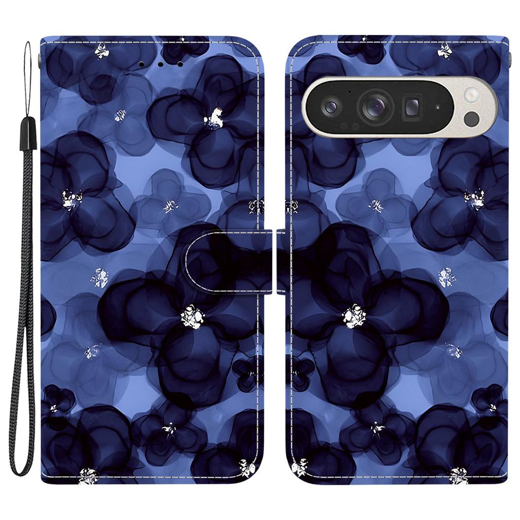 For Google Pixel 9 Pro XL Wallet Case Pattern Printing Leather Stand Phone Cover with Strap