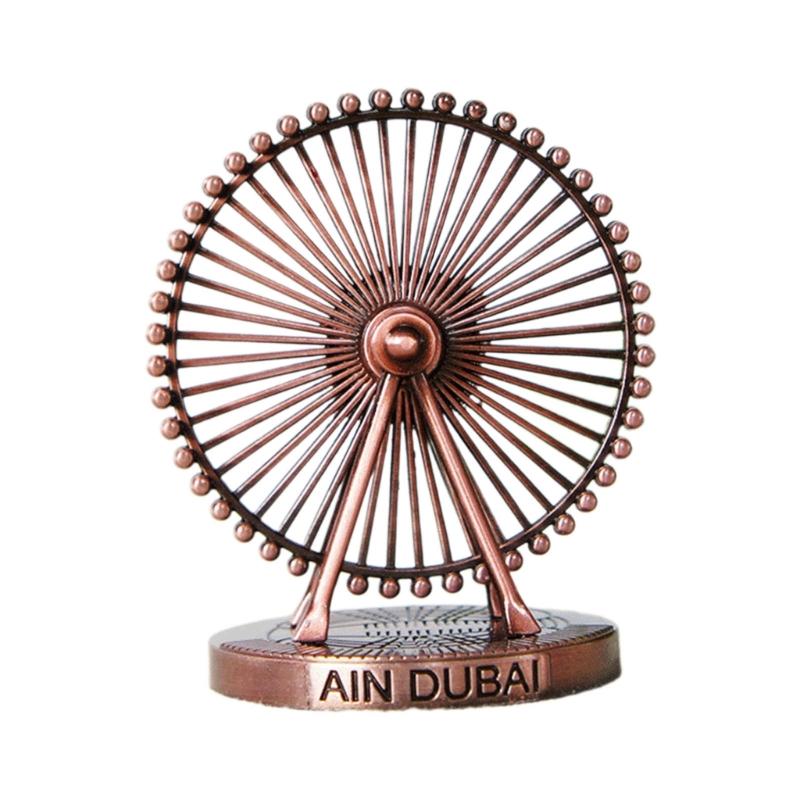 Металлическое колесо обозрения в Дубае, вращающееся украшение, винный шкаф, домашние настольные украшения, металлическая скульптура, подарок на новоселье