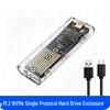 Прозрачный корпус для NVMe M.2 SSD, мобильный бокс для ноутбука 10 Гбит/с