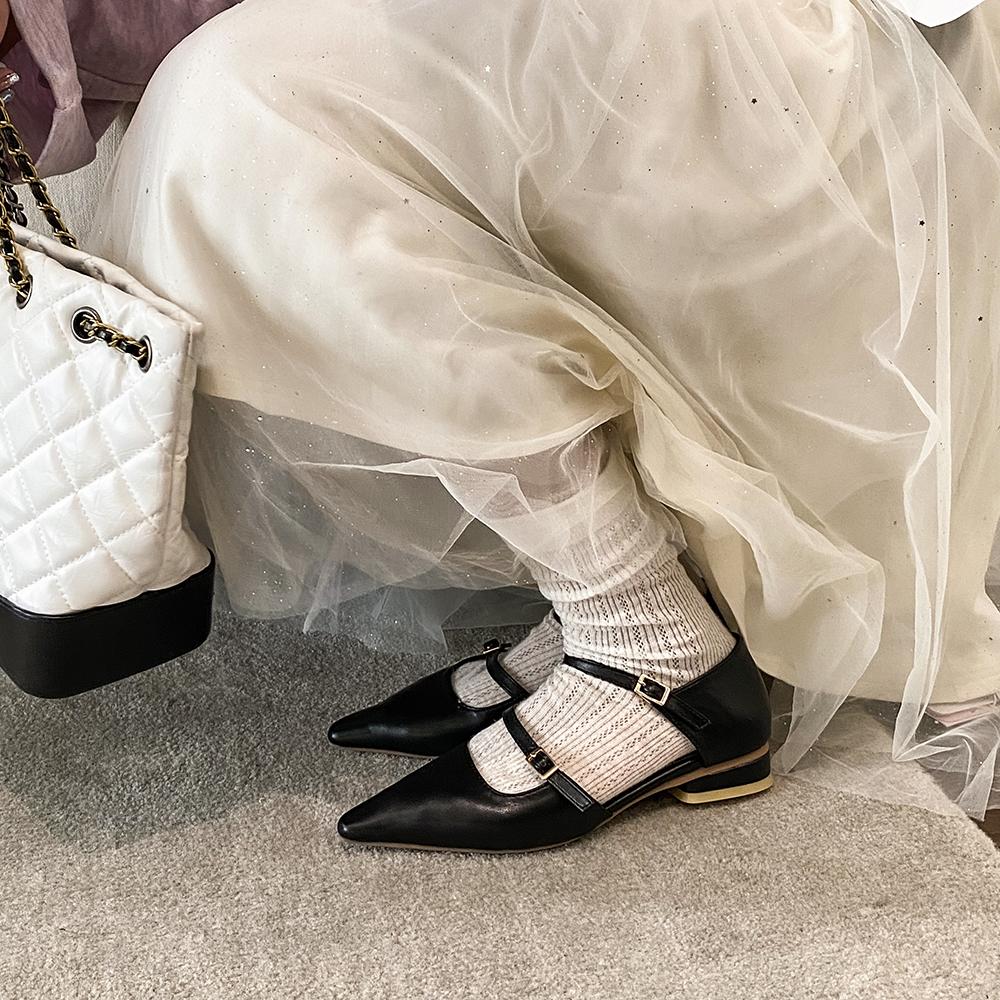 Модные женские туфли-лоферы с острым носком на плоской подошве, черные, серебристые, осенние туфли на плоской подошве с пряжкой на ремне, модные туфли на плоской подошве, женские размеры 35-39