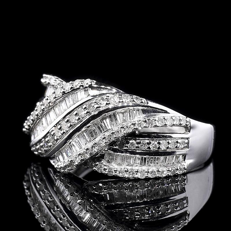 Xiaomi Huitan Cross Design Women Ring Silver Color Party Fashion Accessories Full Brilliant Cubic Zirconia Luxury Wedding Lady Jewelry