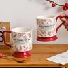 Creative Ceramic Mug Retro Coffee Cup Couple Cup High End Sense Wedding Souvenir Girl Gift