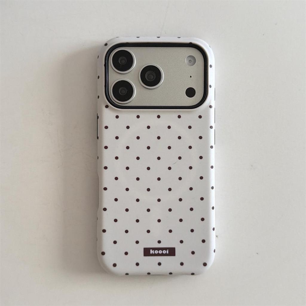Матовый чехол с точками для iPhone 14/13/Apple 17/16/15 PROMAX, противоударный