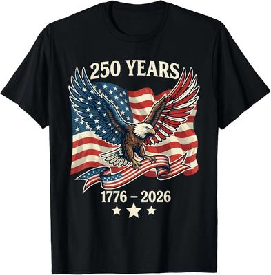 Винтажная футболка 250 лет Америка 1776-2026 250-й День Рождения США унисекс