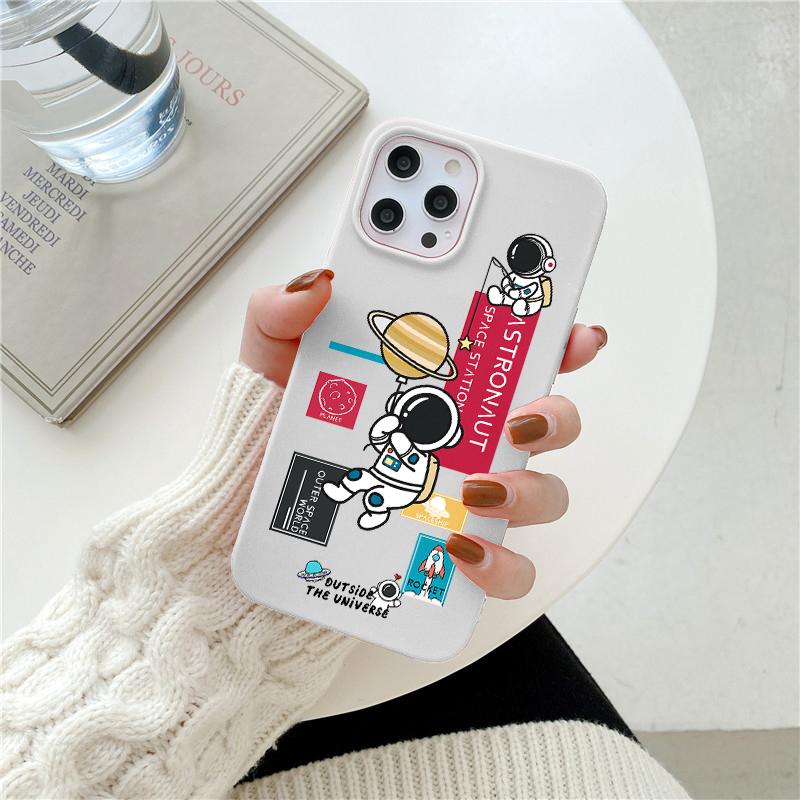 Прекрасный мягкий чехол Astronaut для Samsung Galaxy S22 S21 S20 FE Note 20 Ultra 9 8 10 Lite S8 S9 S10 Plus S10e M52 M31 M32 M13 Shell