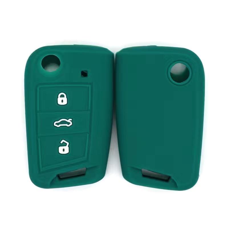 Силиконовый чехол для автомобильного ключа для VW Golf MK7 Tiguan для Skoda Octavia для Seat Leon Ibiza Octavia A7