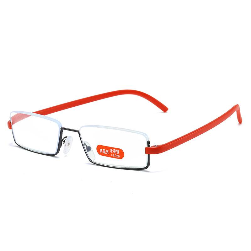 Очки для коррекции зрения Очки металлические унисекс очки для чтения полуоправа женские TR90 анти-синий свет с футляром мужские +1 +1.5 +2.0 +2.5 +3.0 +3.5 +4.0
