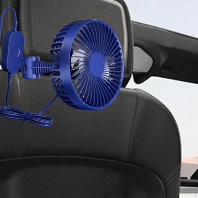 USB автомобильный вентилятор охлаждения 12 В 24 В для заднего сиденья, универсальный, крепление на подголовник, циркуляция воздуха, 3 скорости