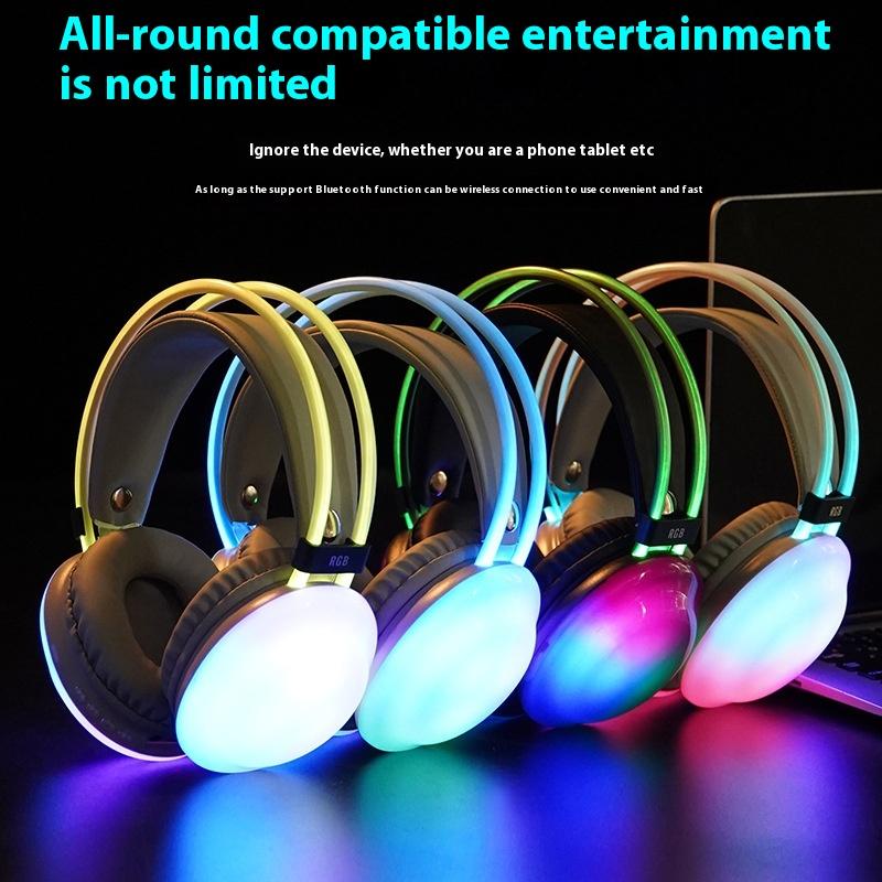 Гарнитура Bluetooth RGB Streamer Dazzling Light Headset E-sports Game Headset