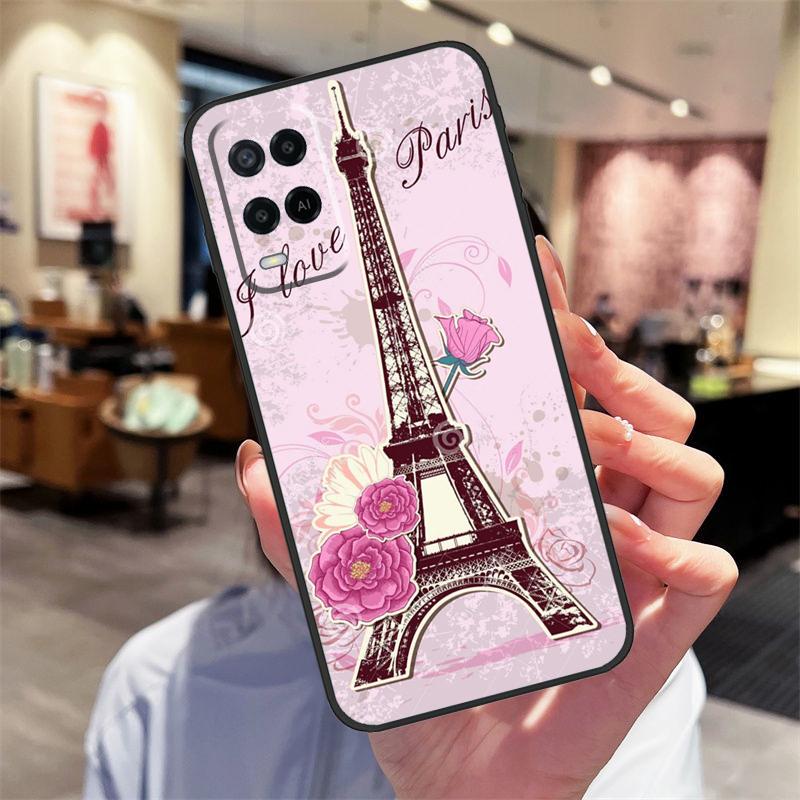 Любовь Париж Эйфелева башня Франция Чехол Для Oppo A17 A77 A80 A40 A60 A98 A78 A18 A38 A58 A16 A76 A96 A74 A94 A54 A57S A15 Обложка