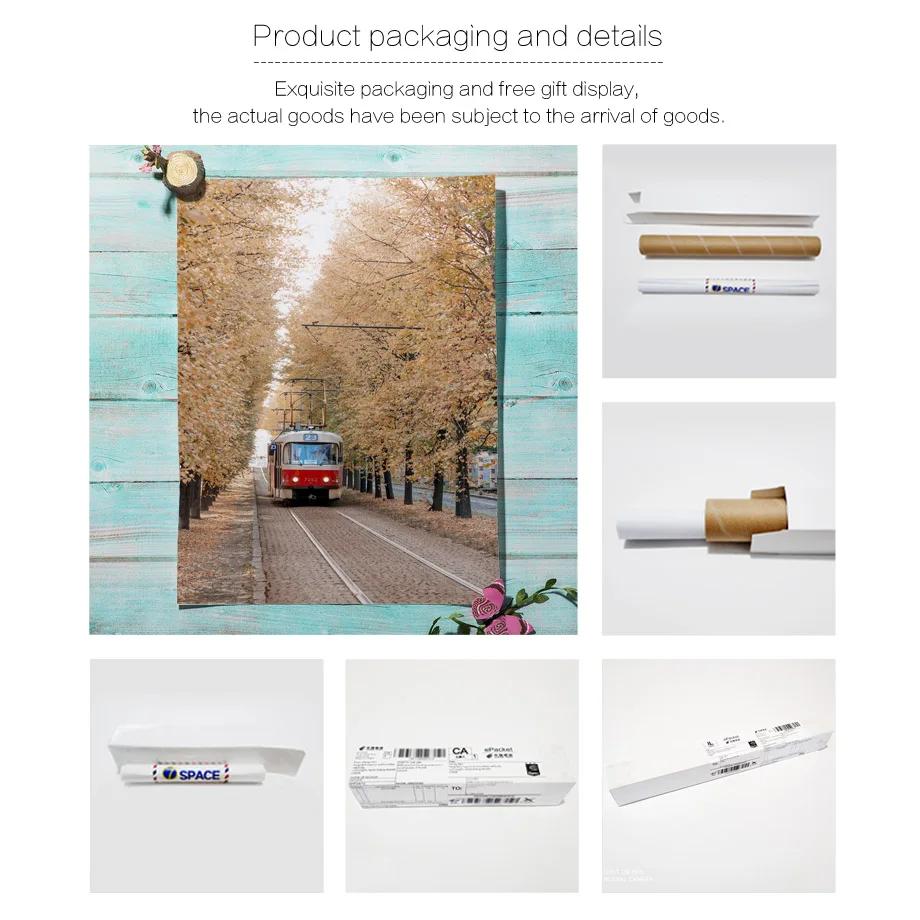 Винтажный осенний пейзаж, осенние растения, постеры, холст, картина, теплые тона, печать, природа, настенные художественные картины, декор интерьера гостиной