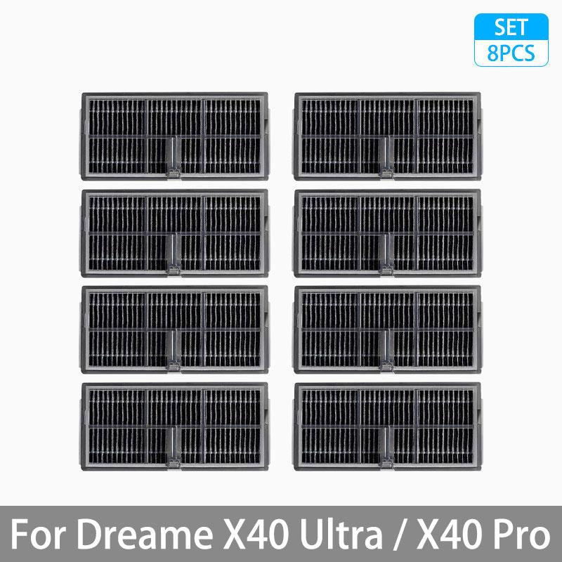 Для Dreame X40 Ultra / X40 Pro Аксессуары Резиновая основная боковая щетка Тряпка для мытья пола Мешок для пыли HEPA-фильтр Робот-пылесос Запасные части