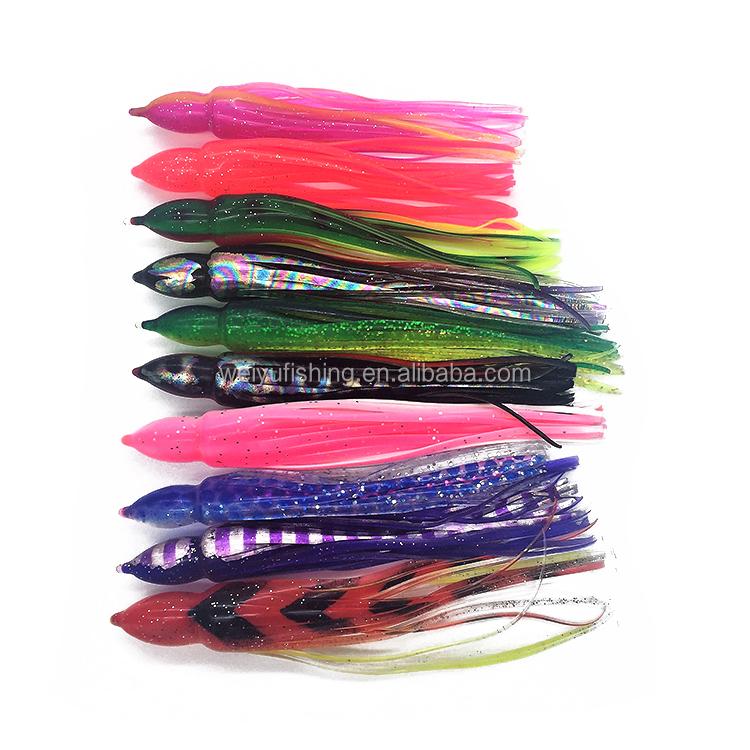 Ready Stock Weiyu 12 Inch PVC Soft PVC Squid Skirt Lure for Cod Carp Perch-Bottom/Mid/Topwater Bait Ice Fishing Mix Colors
