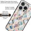 For iPhone 16 Pro Cases Pattern Printed Anti-Drop Tempered Glass+TPU Phone Cover