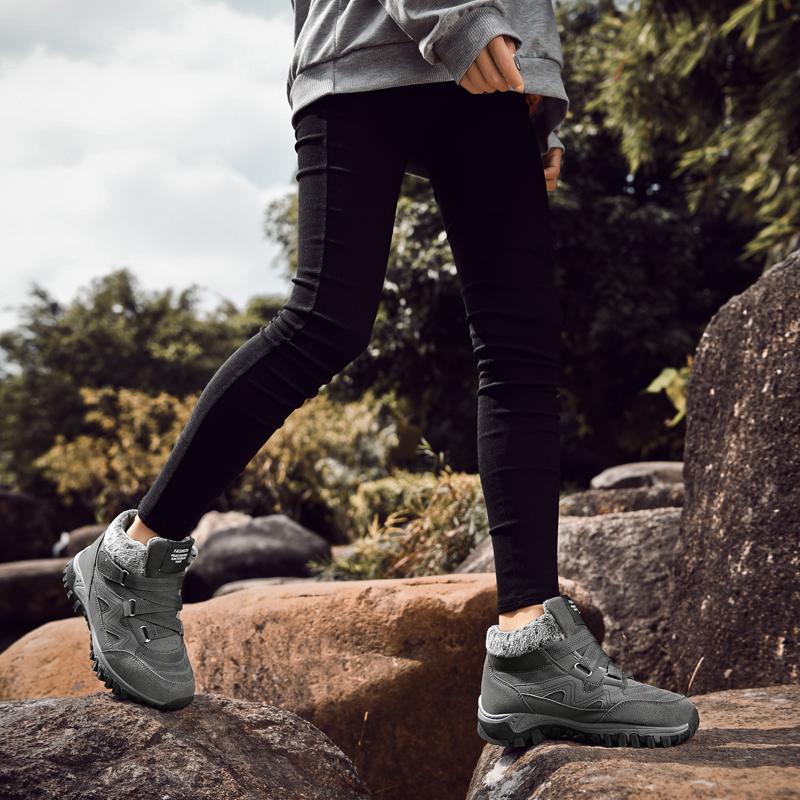 Женские зимние плюшевые зимние ботинки, нескользящие кроссовки для активного отдыха, женские теплые водонепроницаемые ботинки, модная теплая зимняя обувь