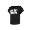 Letter Pattern Printed Running Training Fitness Short Sleeve T-Shirt Women Tops Black 1363494-001